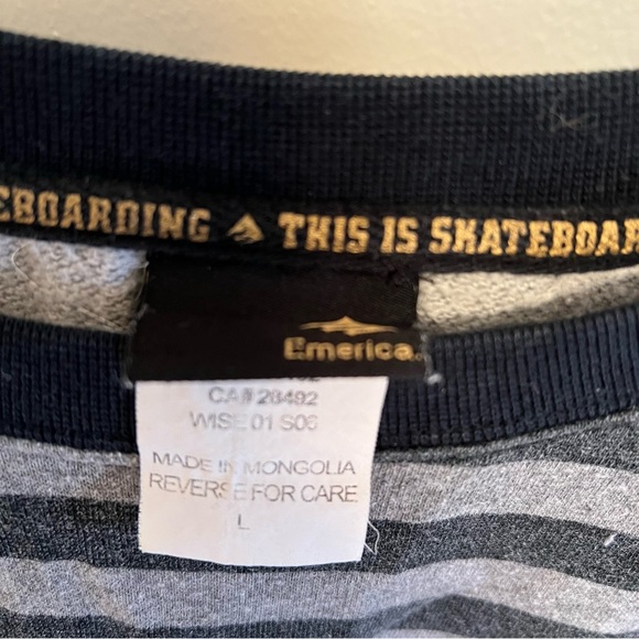 Vintage Emerica Sweatshirt Striped - Picture 3 of 3